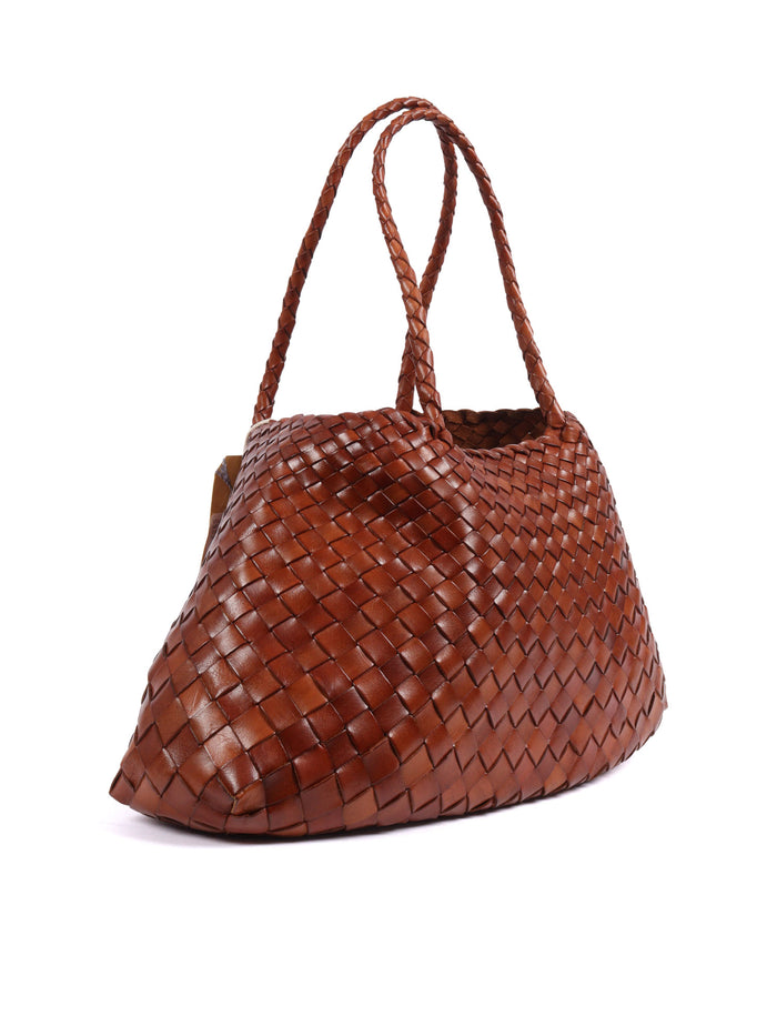 SANTA CROCE BIG Camel Calf Leather Shoulder Bag