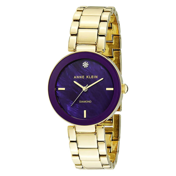 Anne Klein Stainless steel case watch in purple