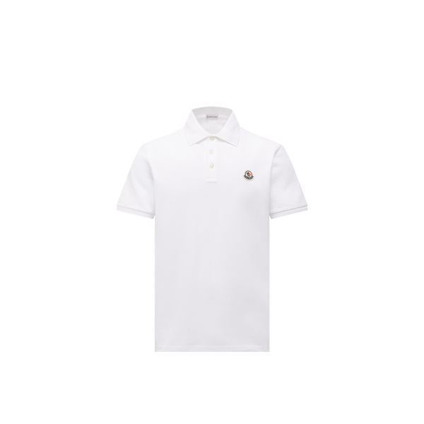 Moncler Logo-Embroidered Cotton Piqué Polo — White
