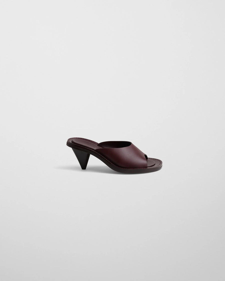 Phoebe Philo Leather Cone Heel Mule — Red