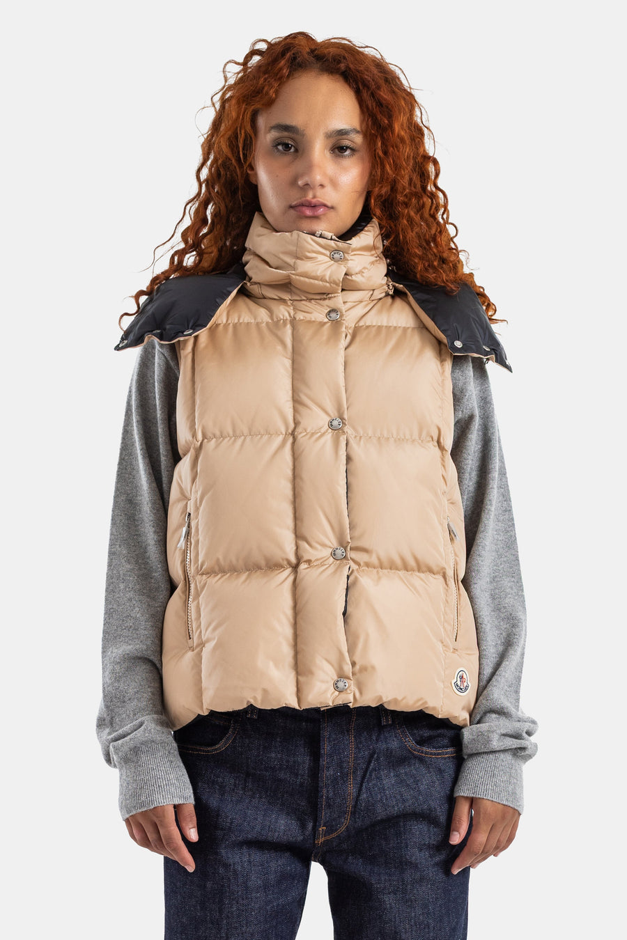 Moncler Down Vest — Beige