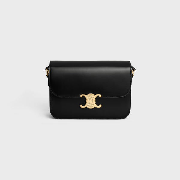 Celine Classique Triomphe Shoulder Bag — Black