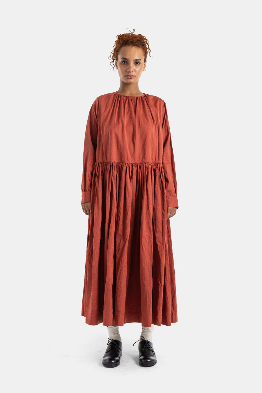 Casey Casey Pomme Rouche Dress — Red