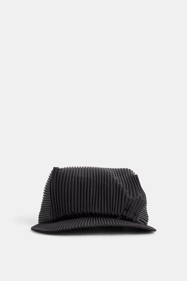Pleats Please Issey Miyake PP69AA861 Pleated Baseball Cap — Black