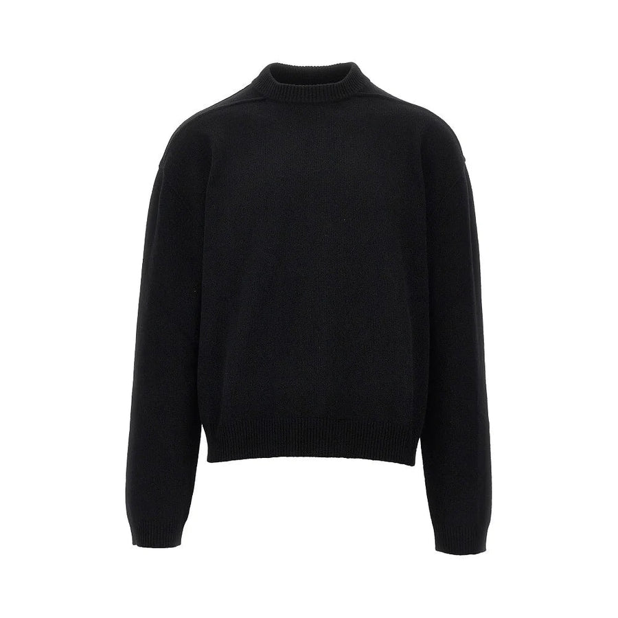 Rick Owens Wool Crew Neck Sweater — Black