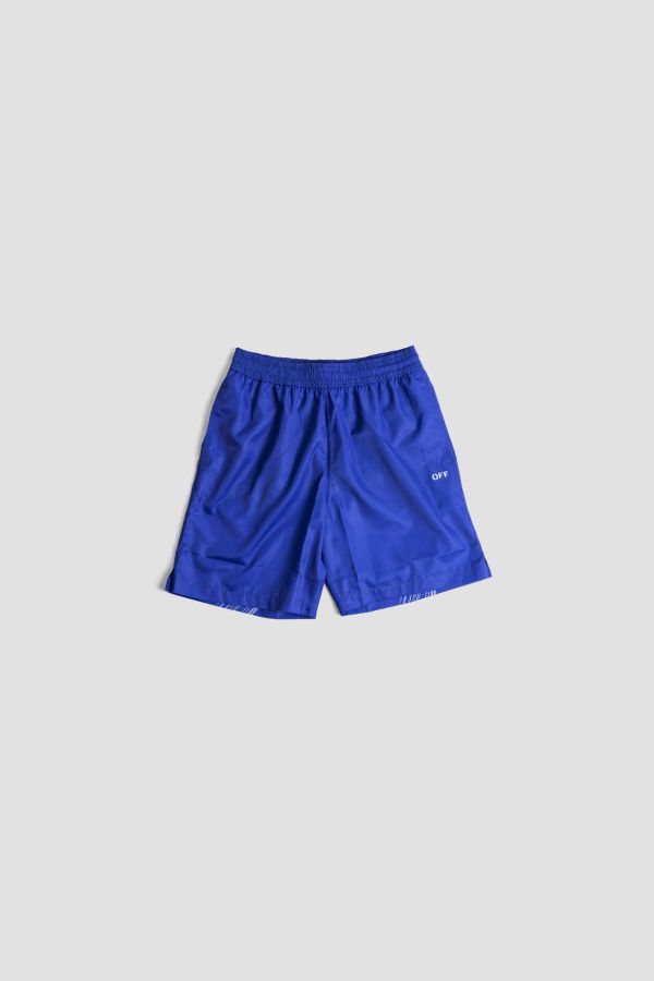 Off-White Technical Satin-Finish Bermudas — Blue
