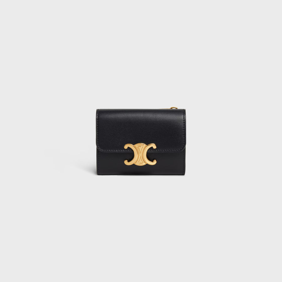 Celine Triomphe Wallet — Black
