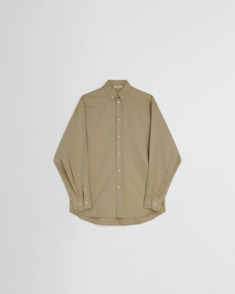 Phoebe Philo Button-Down Collar Shirt — Beige