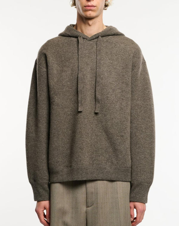 Studio Nicholson 12gg Cashmere Hoodie — Gray