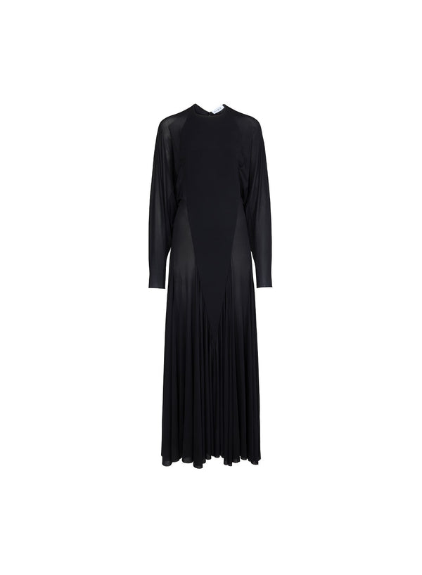 Maison AlaïA Jersey Knit Flared Dress — Black