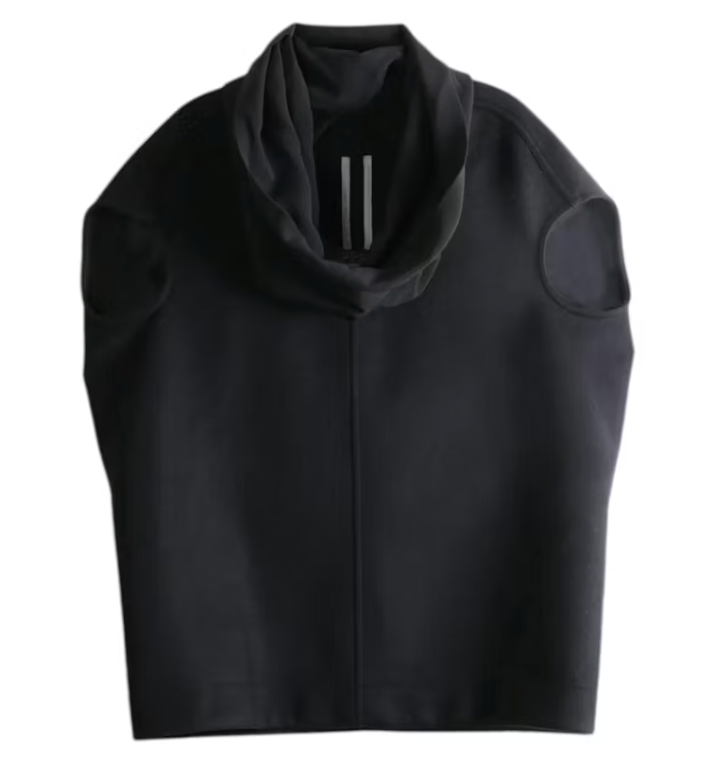 Rick Owens Cowl-Neck Drapé T-shirt — Black