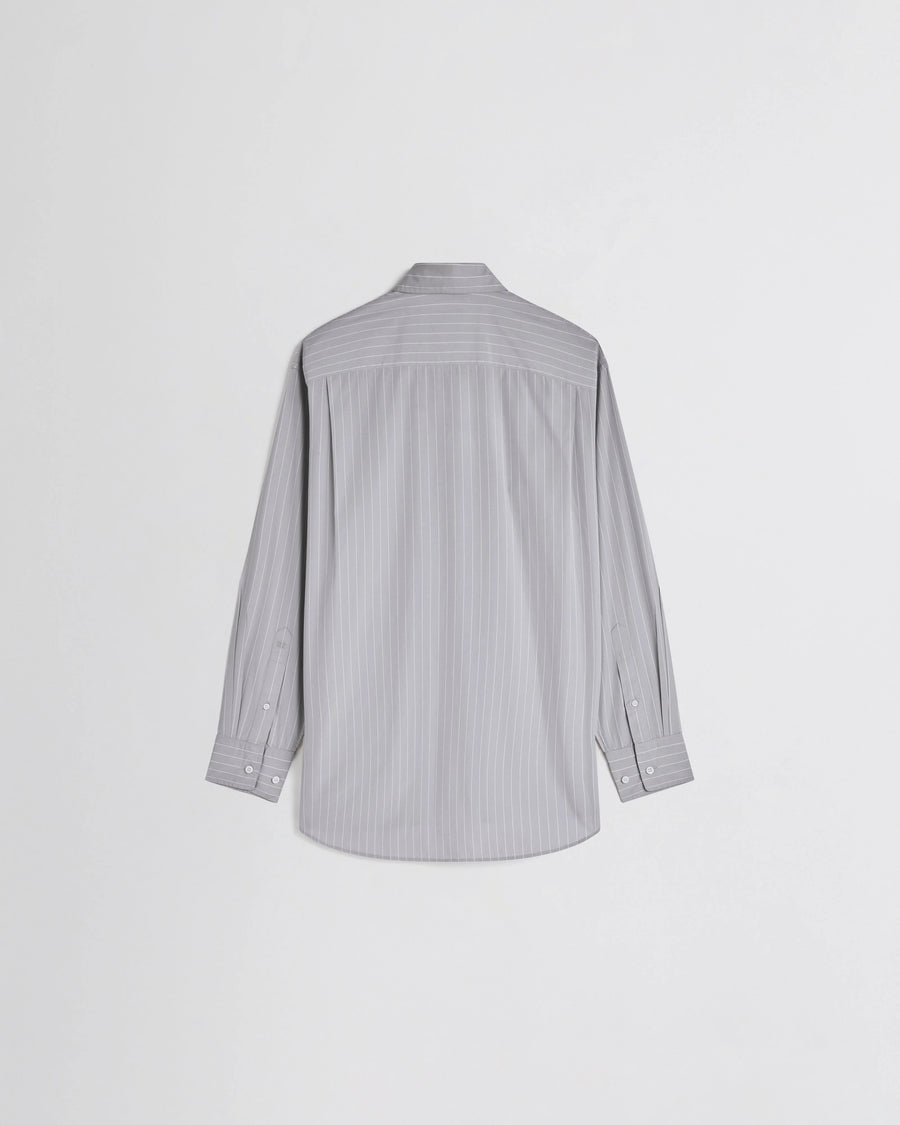 Phoebe Philo Pinstriped Cotton Shirt — Gray