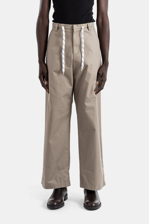 Balenciaga Cotton Twill Straight-Leg Chino Trousers — Beige