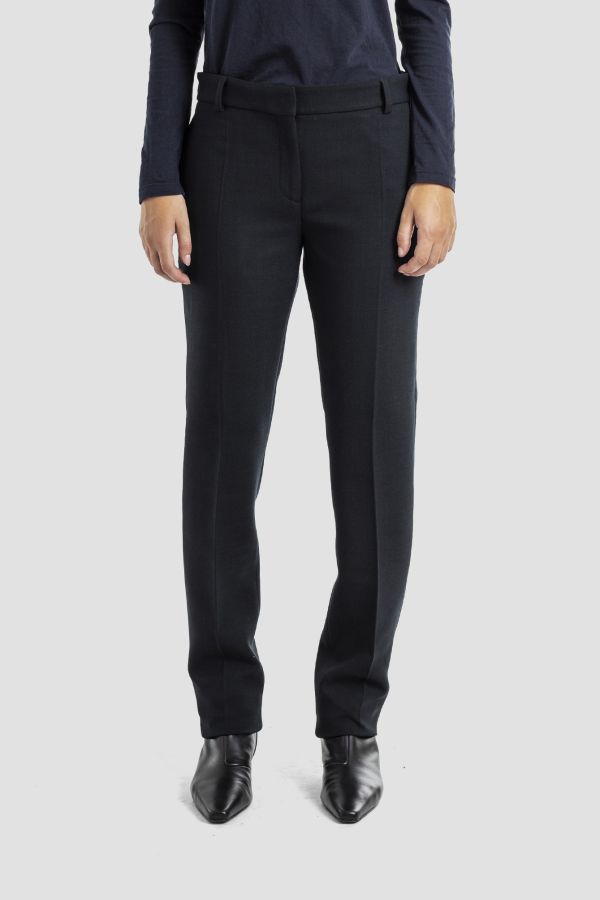 Toteme Low Waist Slim Trousers — Black
