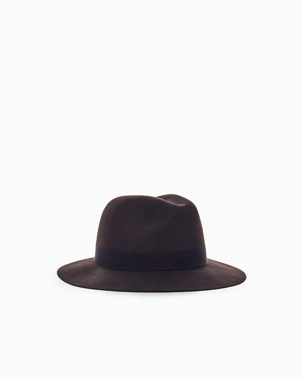 Giorgio Armani GM004156-AF28917 Wool Felt Fedora — Gray
