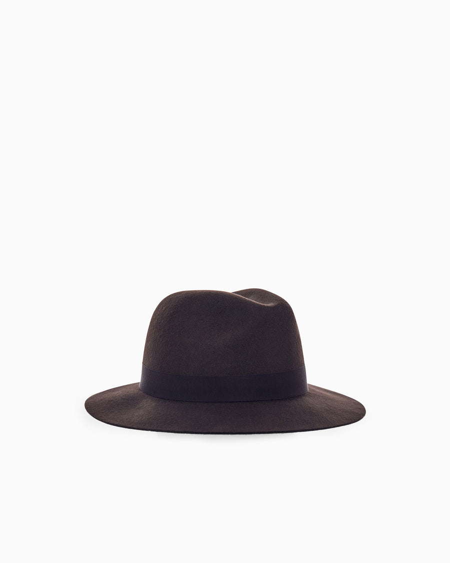 Giorgio Armani GM004156-AF28917 Wool Felt Fedora — Gray