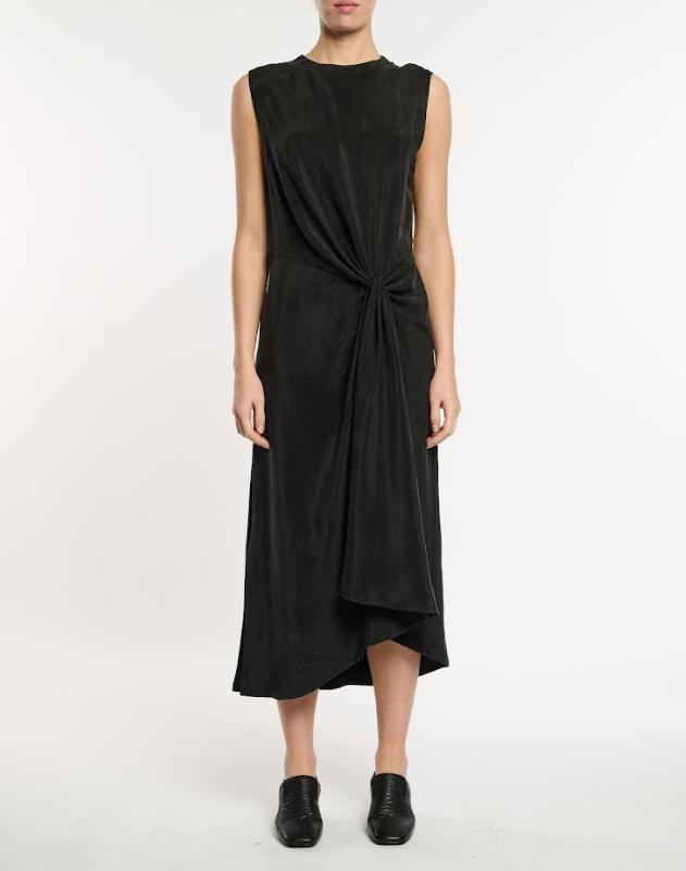 Studio Nicholson Knotted Sleeveless Dress — Black