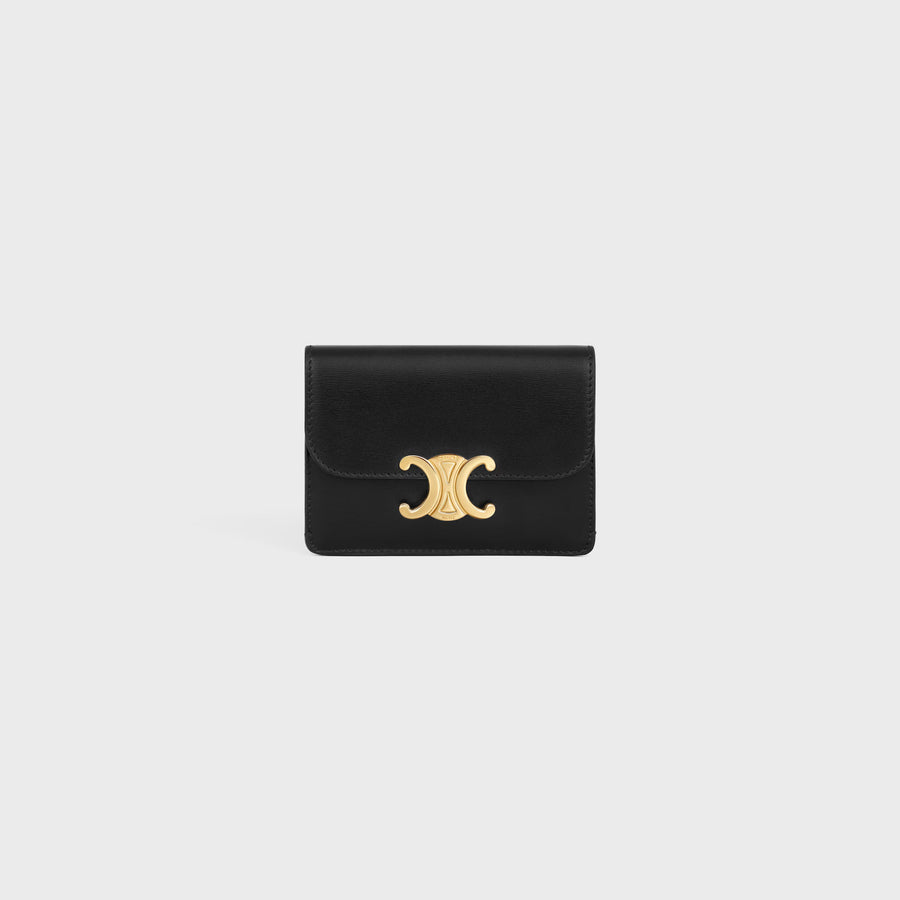 Celine Gold-Plated Hardware Card Case — Black