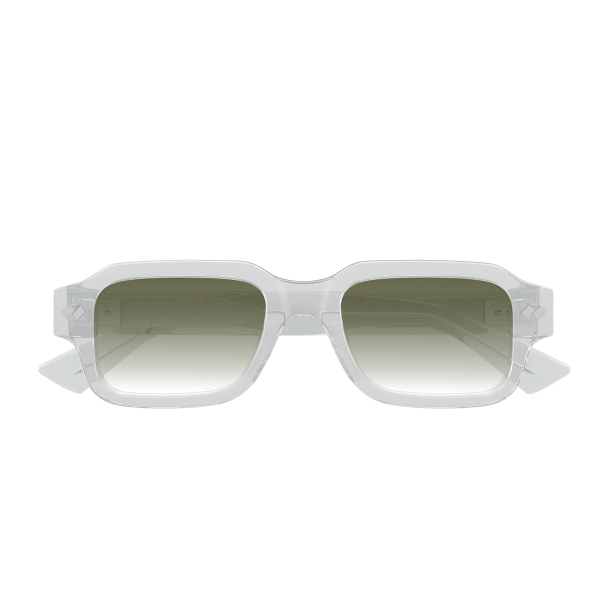 Bottega Veneta Bv1442s Linea Intrecciato 003 Green Grey Grigio Recycled Acetate Occhiali Da Sole