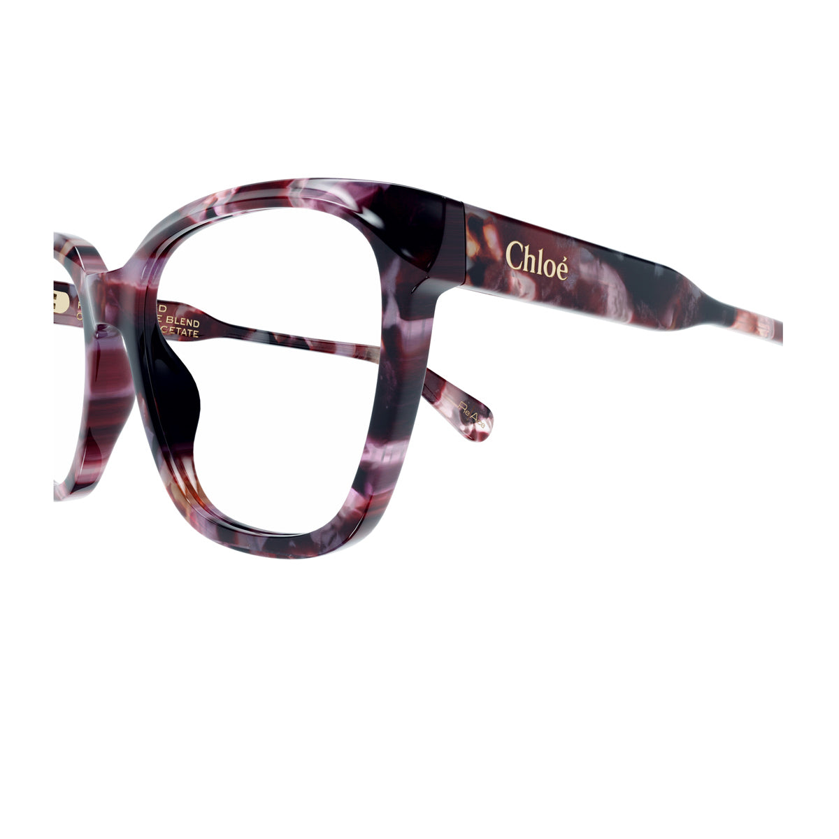 Chloé CH0265O Linea Gayia 005 Red Transparent Multicolore Recycled Acetate Occhiali Da Vista