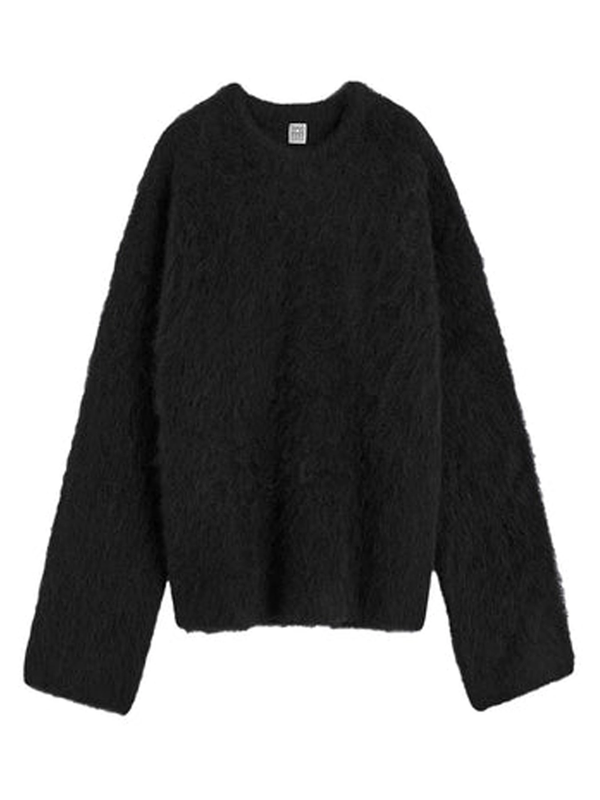 Toteme Boxy Alpaca Jumper Black Women >> Rtw