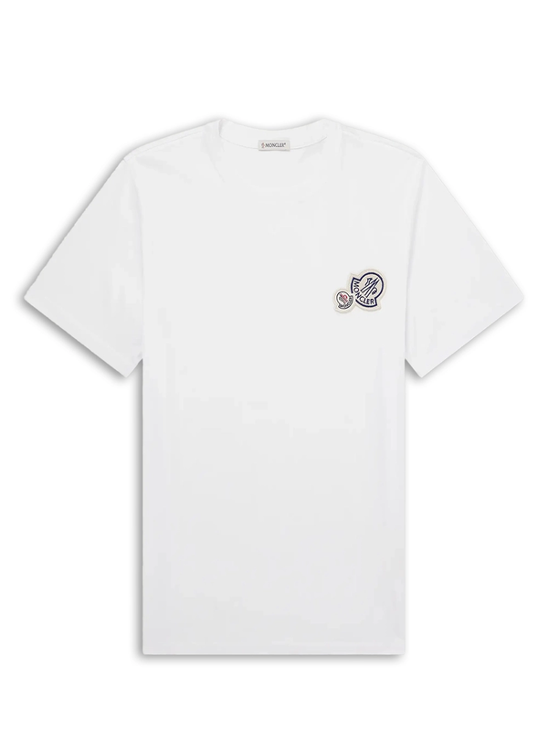 Moncler Men Logo Patch T-Shirt White >> Rtw