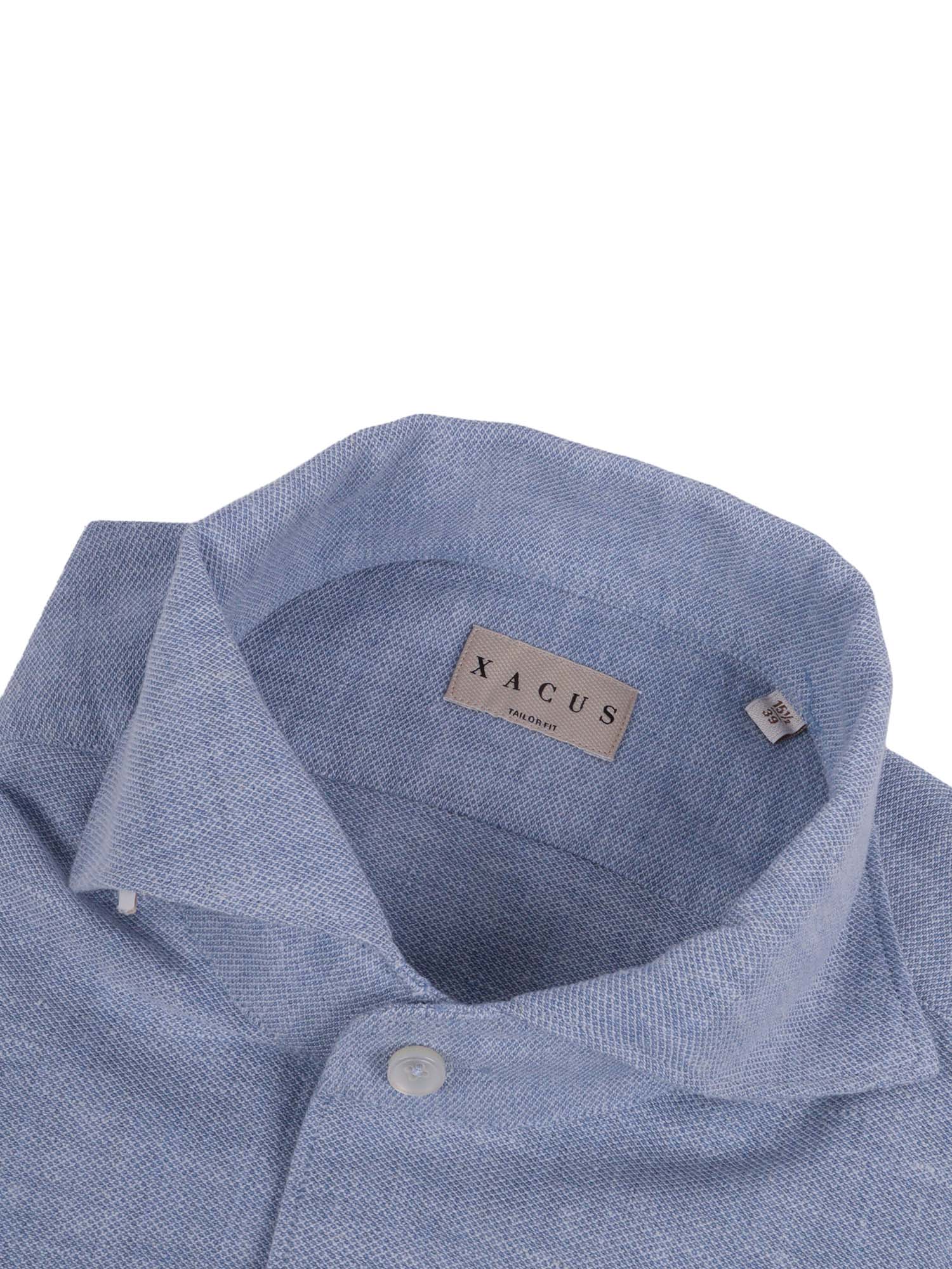 Shirt Blue Cotton Linen