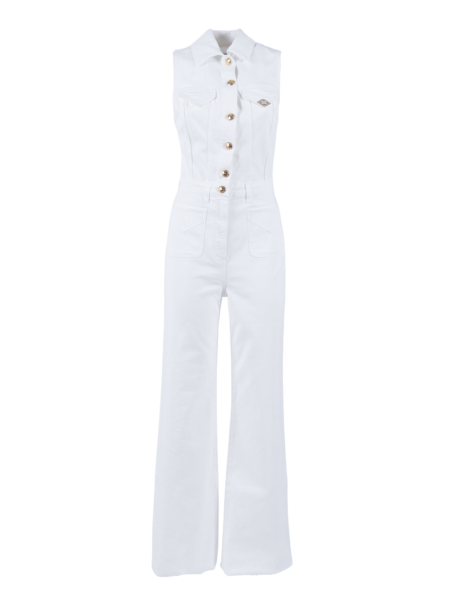 PLAYSUIT WITH DENIM TOP AND SHORTS White Cotton Elastane Midi Dress