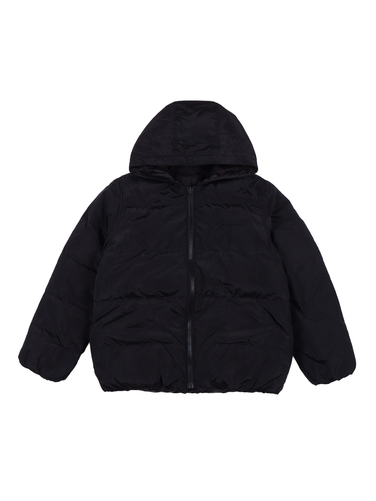 Down Jacket Black Short Puffer