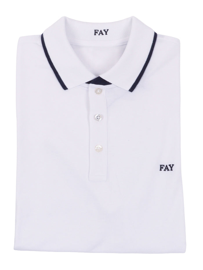 DB COLLAR PIQUET POLO White Cotton Elastane Shirt