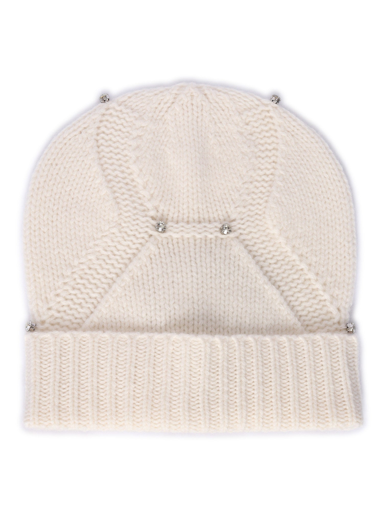 Hat With Caboucon Embroidery White Wool