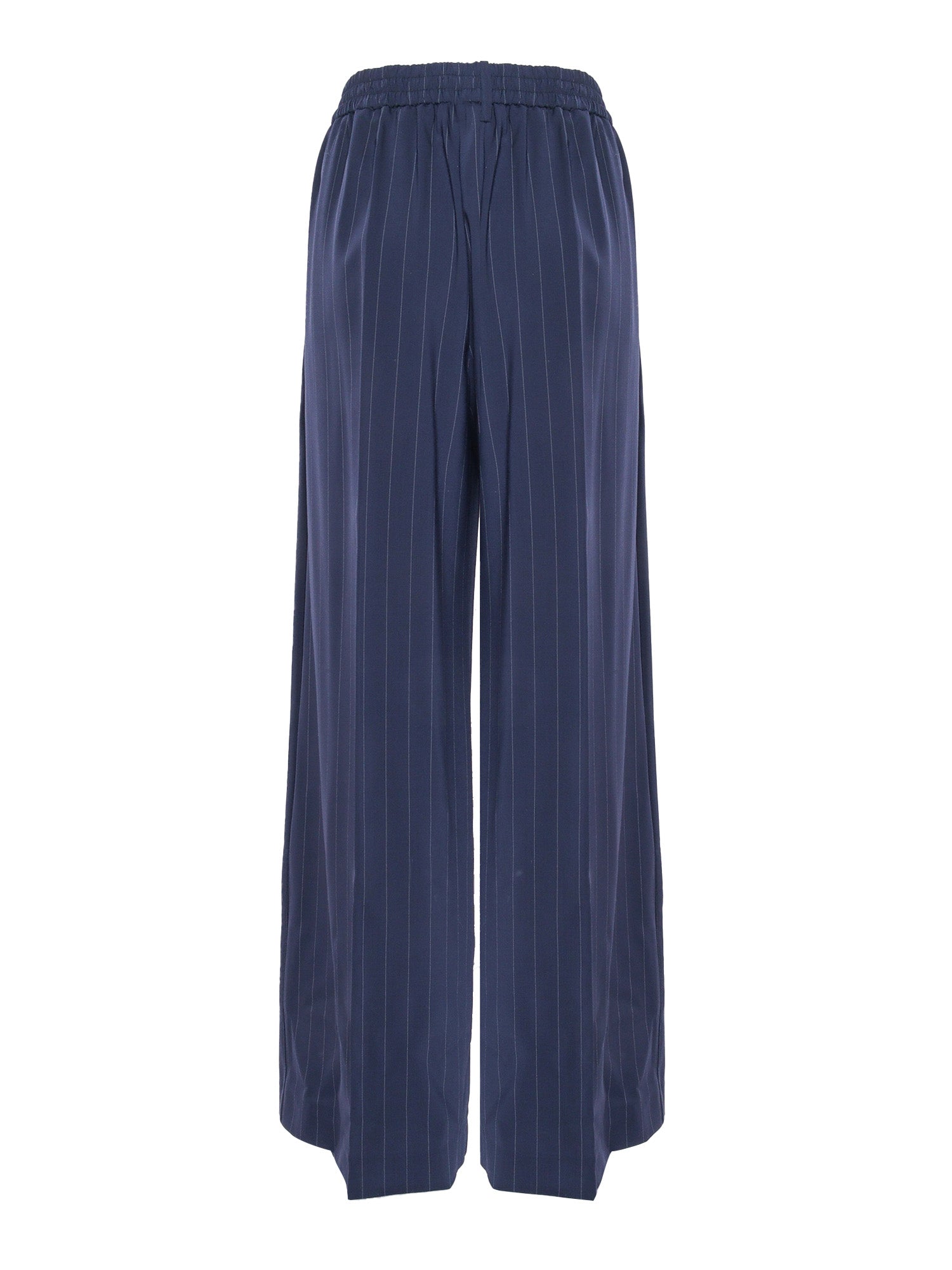 Loose-fit blu trousers Blue Virgin Wool Elastane Pant