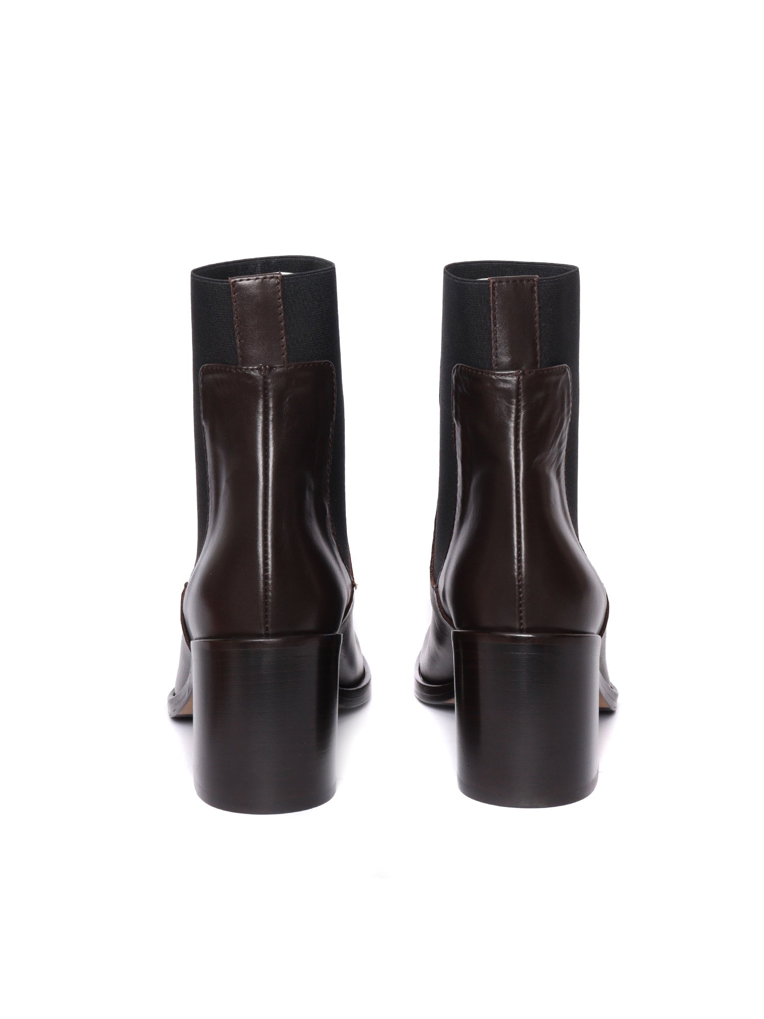 Tronchetto Luxury Elastico Da 16 Brown Leather Sole Rubber Boot