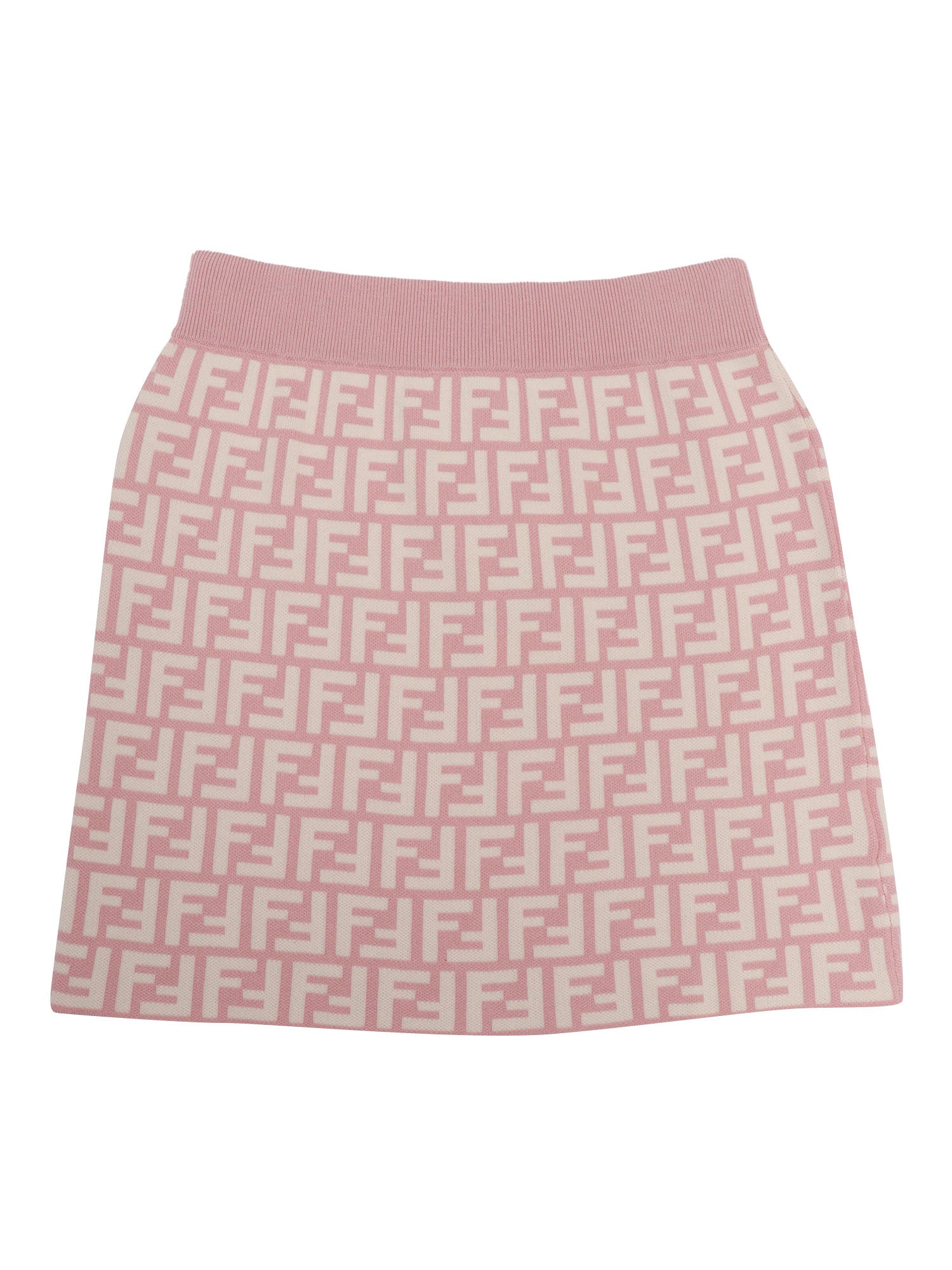 KNITTED SKIRT Pink Cotton