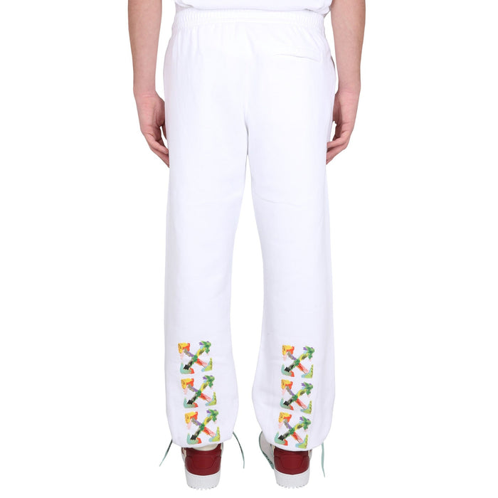 Off-White Cotton Logo Sweatpants