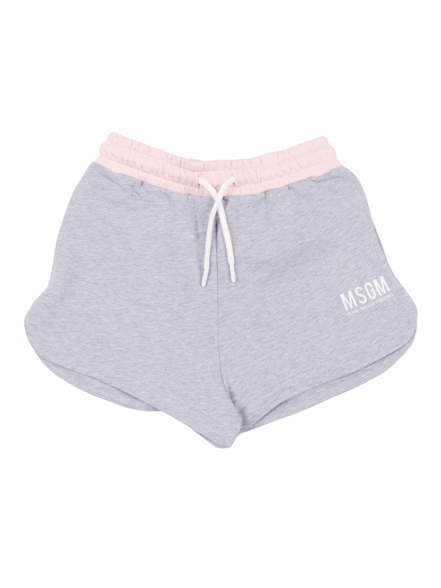 FLEECE SHORTS GIRL Grey Cotton Bermuda