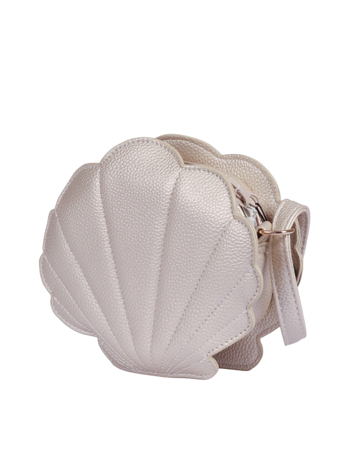 Seashell Bag Handbag White Polyurethane