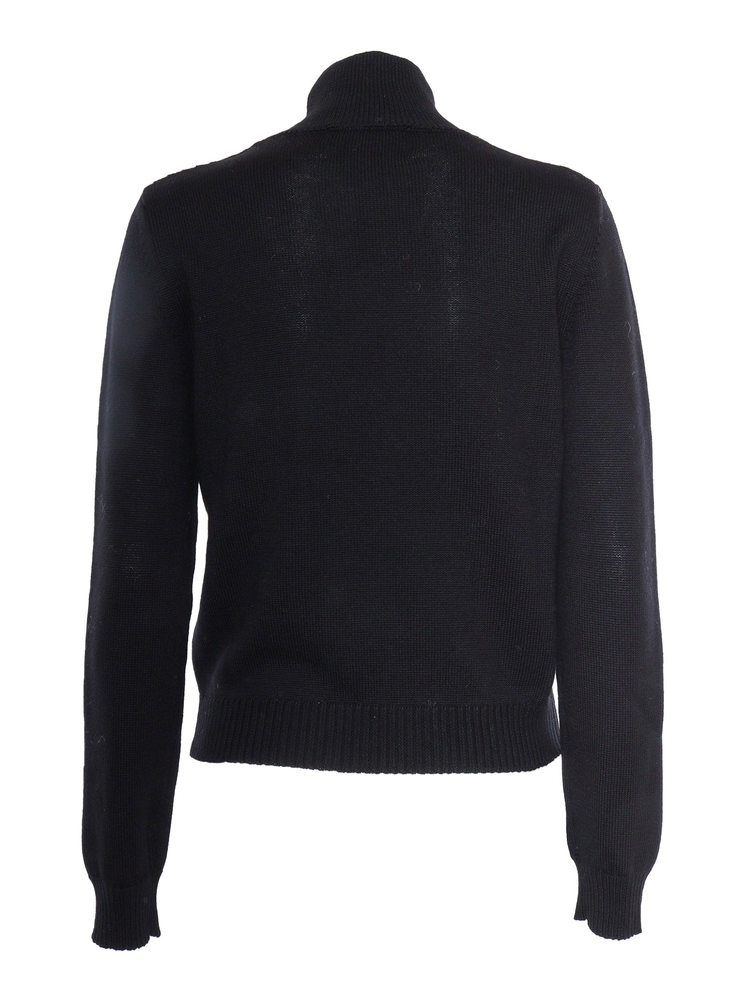 T Neck Pullover Black Turtleneck