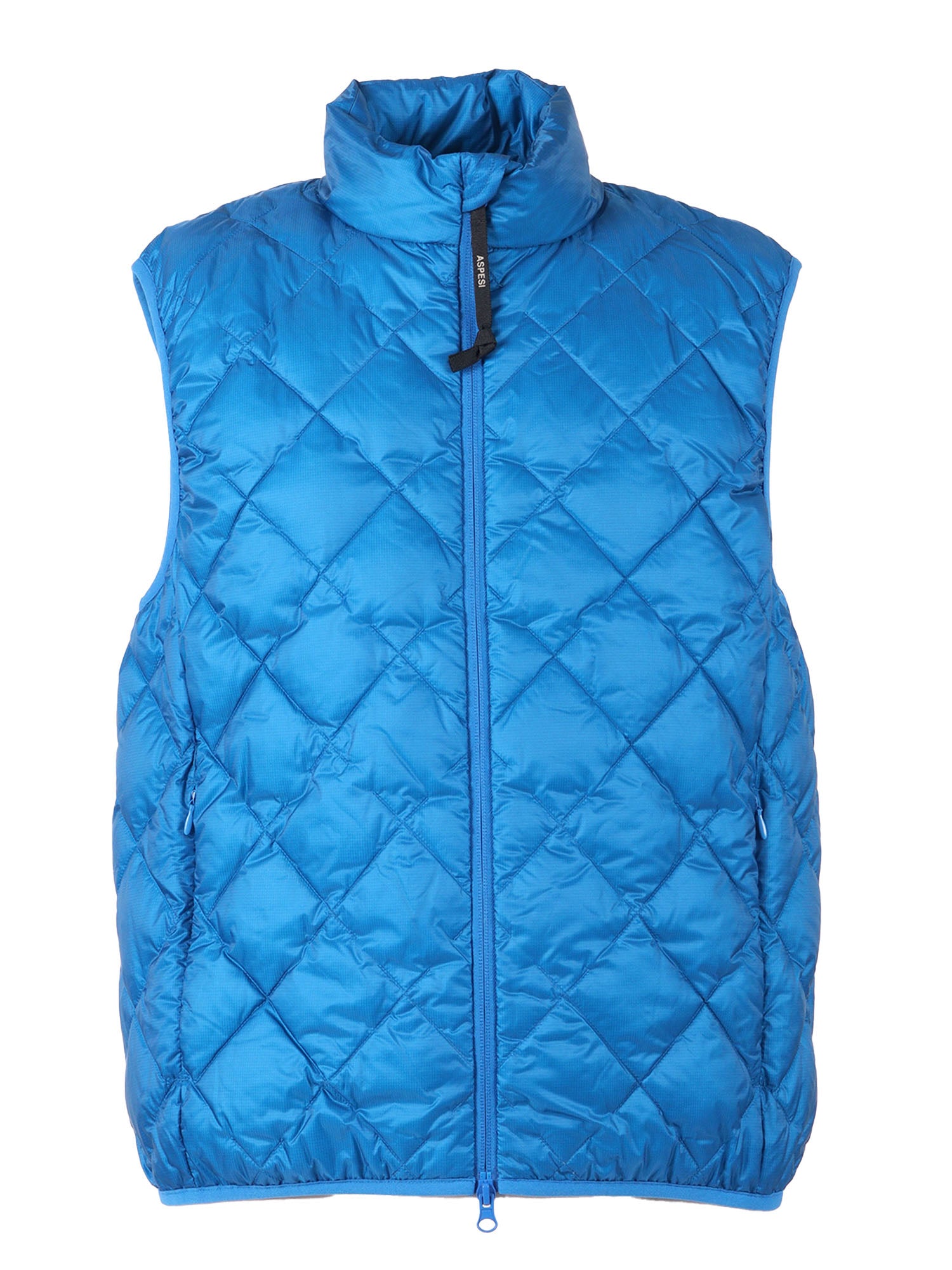 Man Vest Light Blue Polyamide Padded