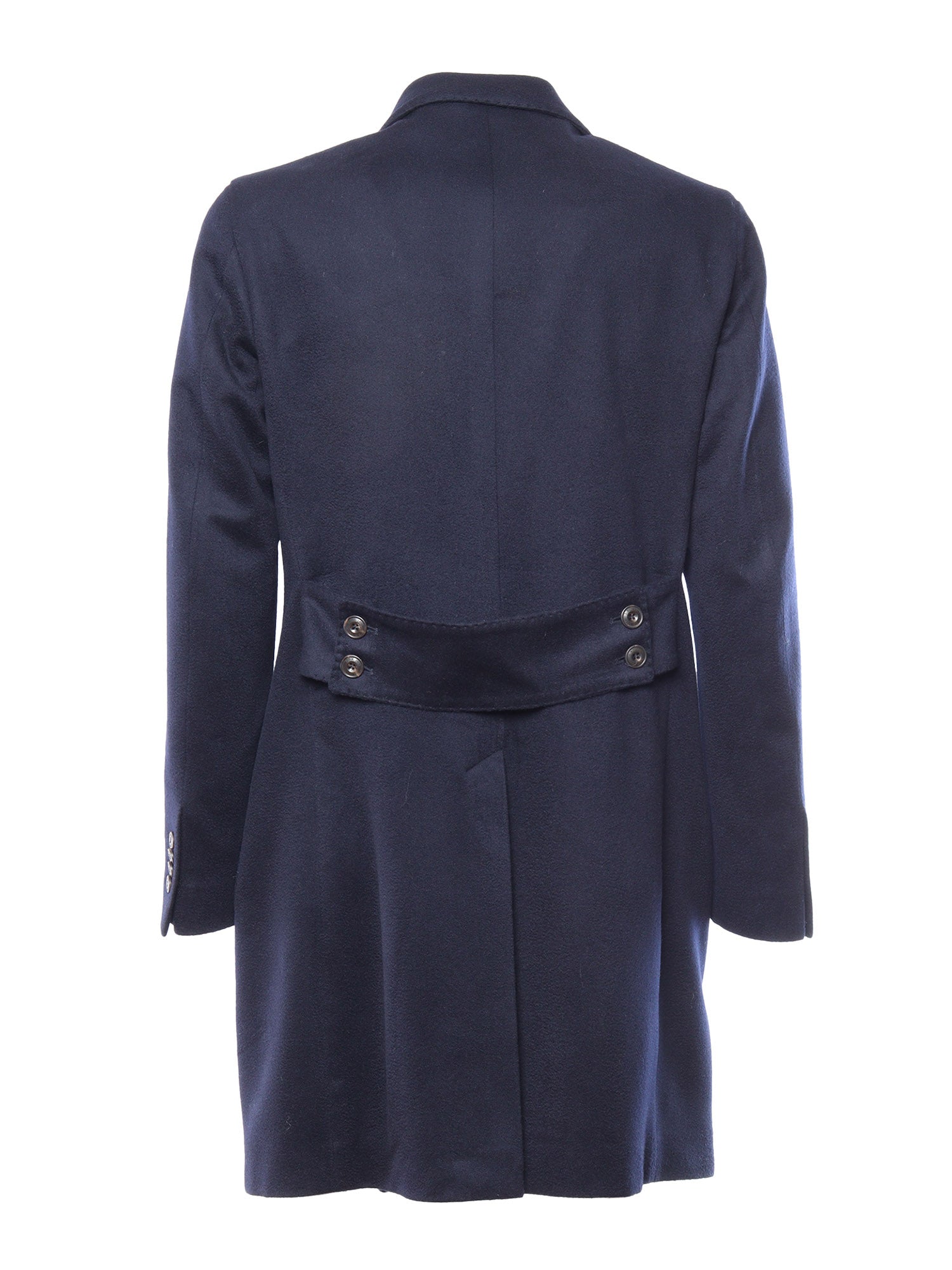 Coat Blue Virgin Wool Cashmere