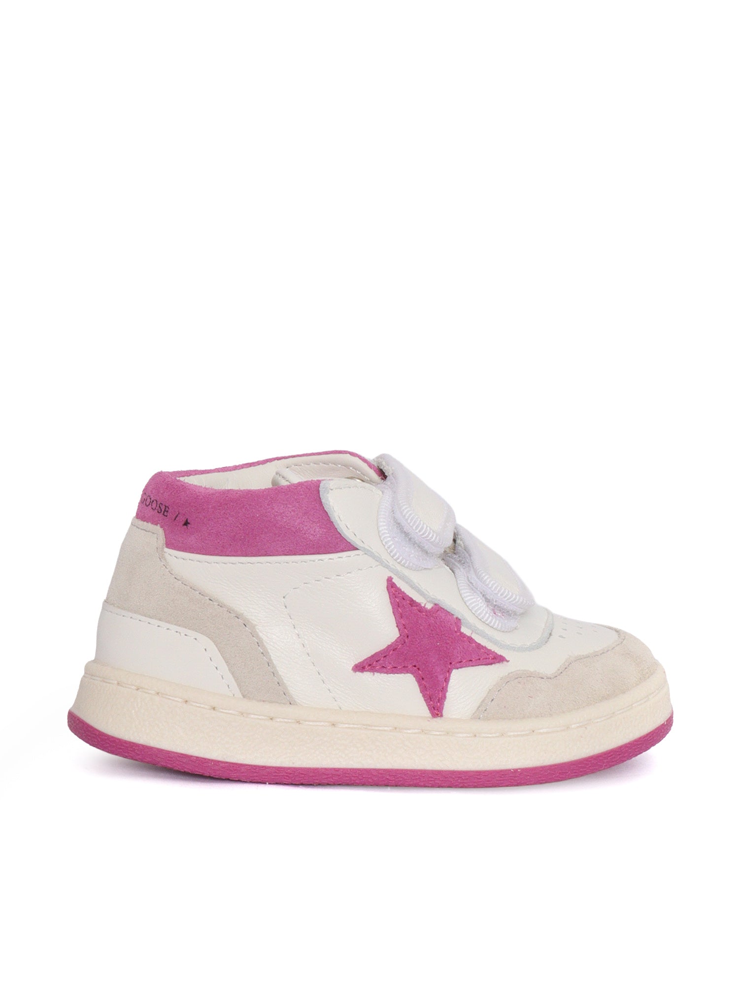 SNEAKERS JUNE BASKET NAPPA UPPER SUEDE TOE STAR HEEL AND SPUR WHITE-PINK-GRAY Kid