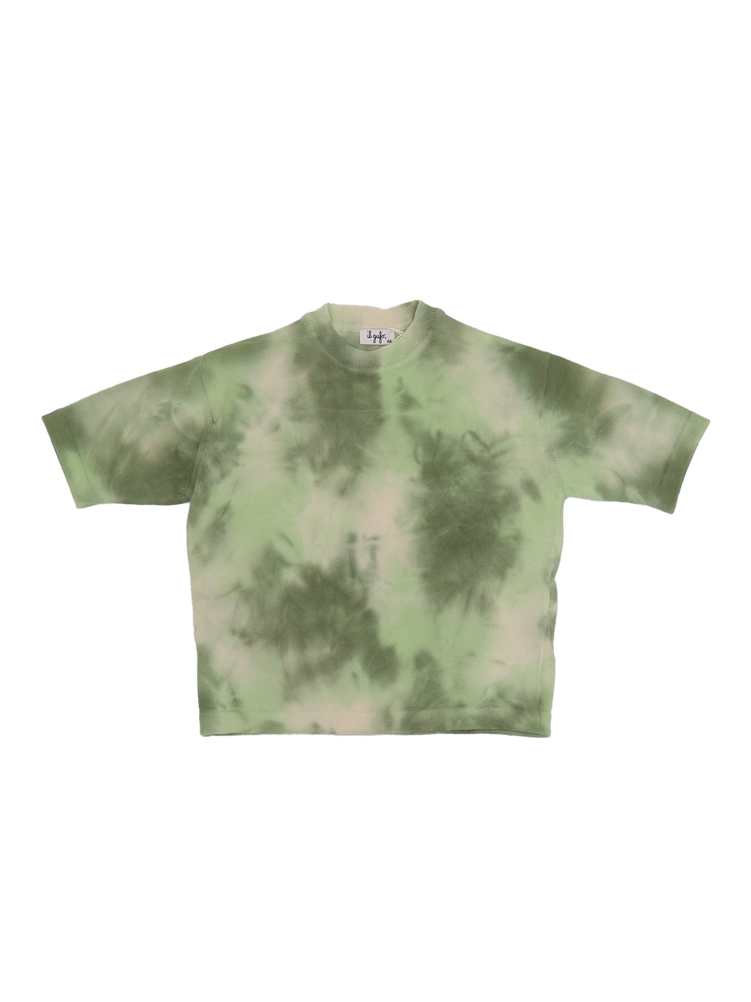 KNITTED T-SHIRT Green Cotton Short Sleeves