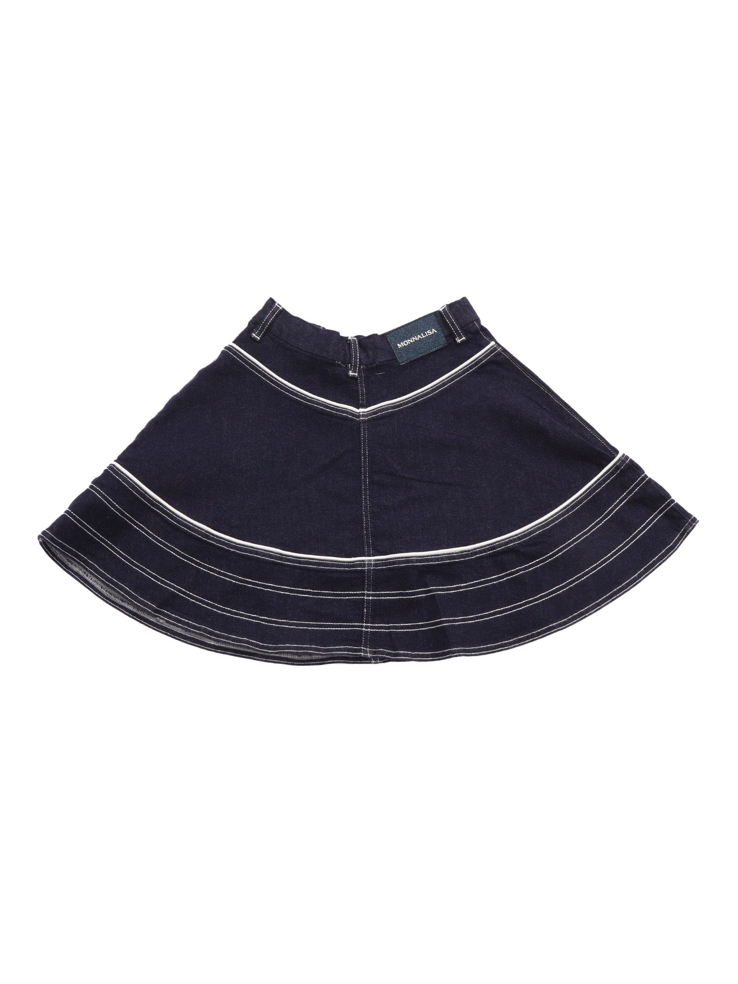 DENIM SKIRT WITH HEART POCKETS Blue Cottone Polyester Elastan