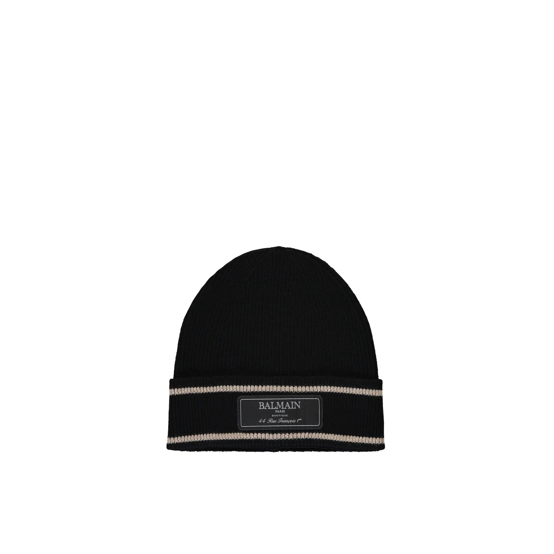 Balmain Wool Hat Black Merino