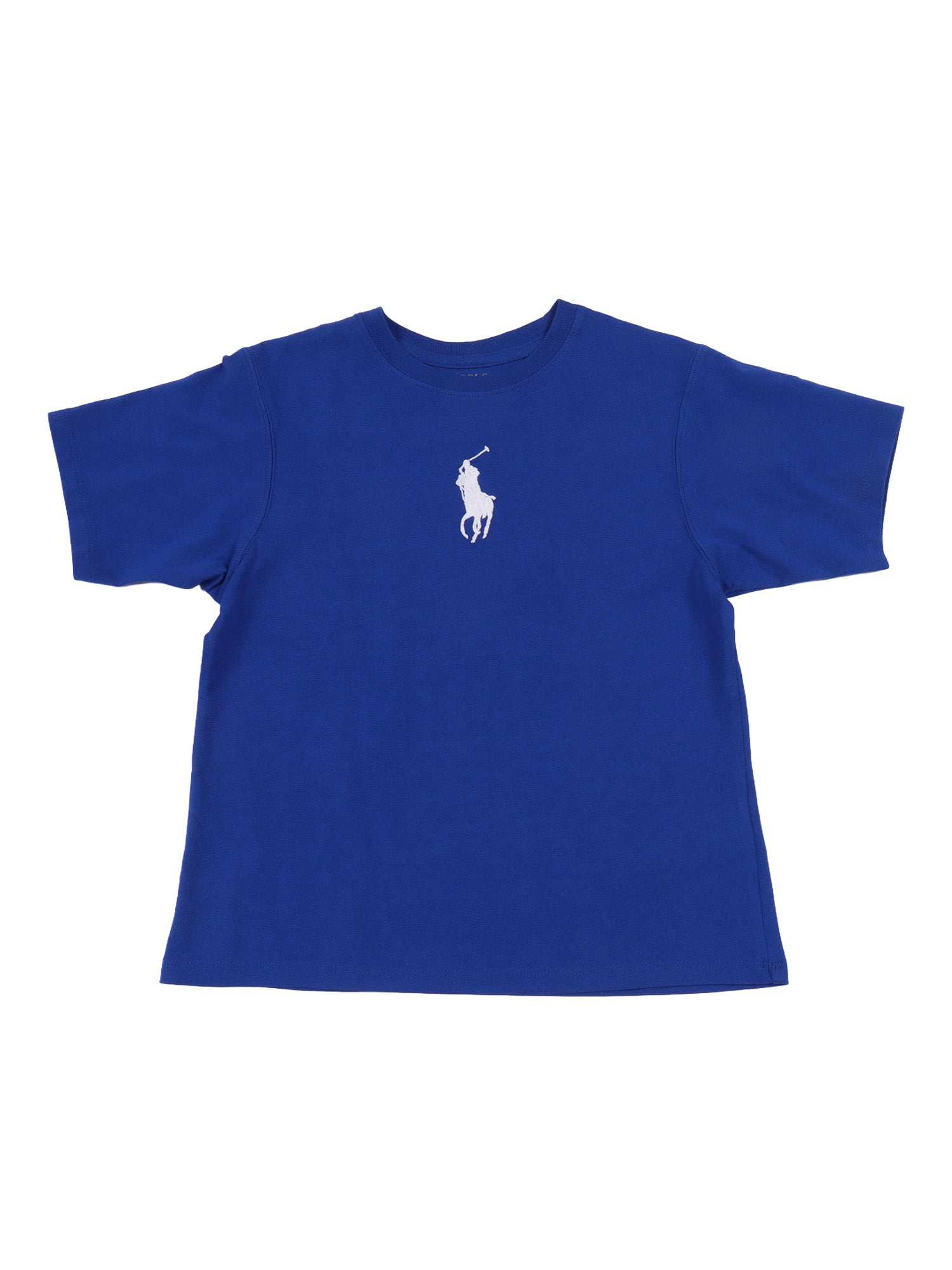 KNIT-T-SHIRT Blue Cotton Short Sleeves T-shirt