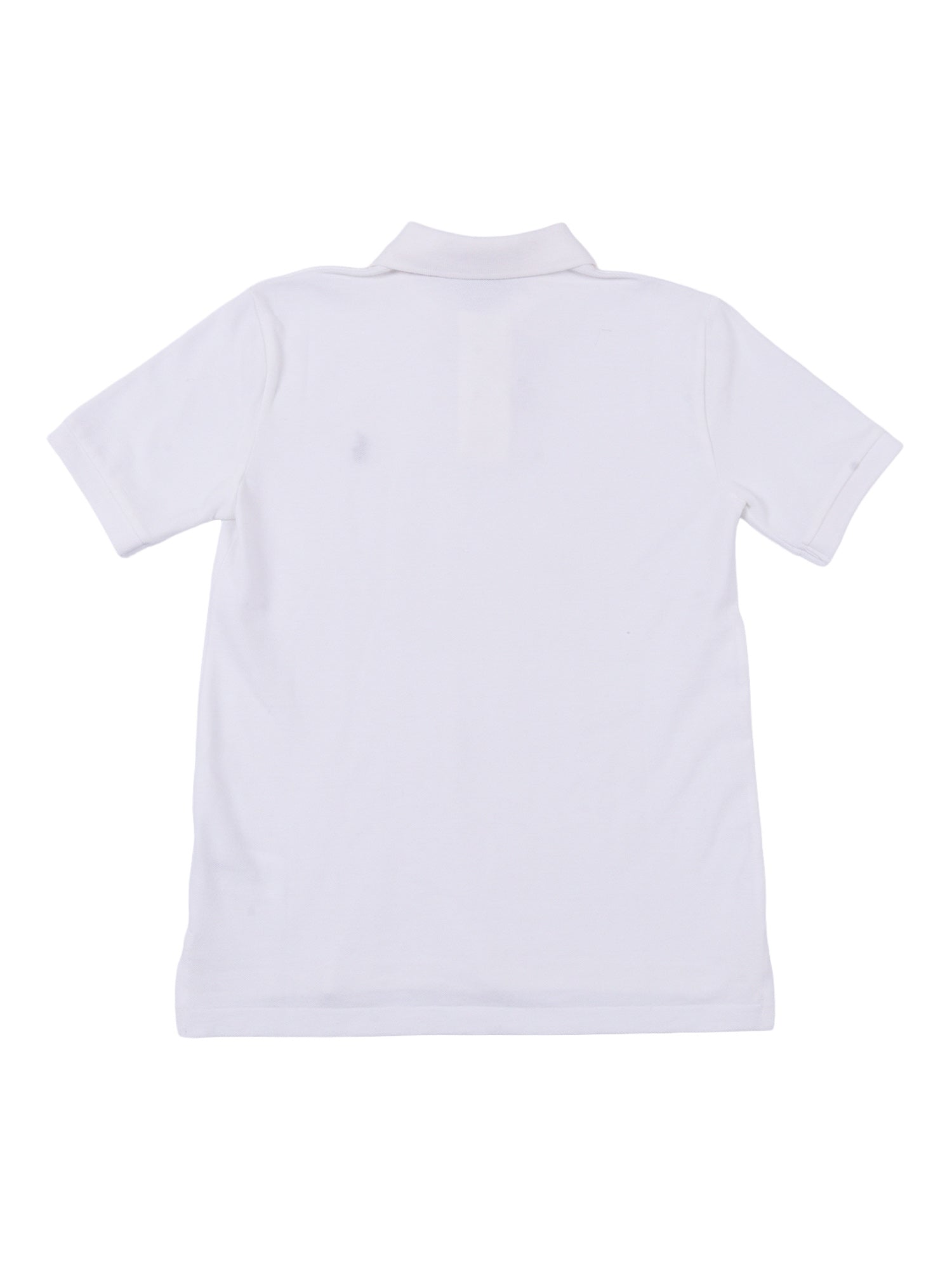 POLO-TOPS-KNIT White Cotton Short Sleeves Polo