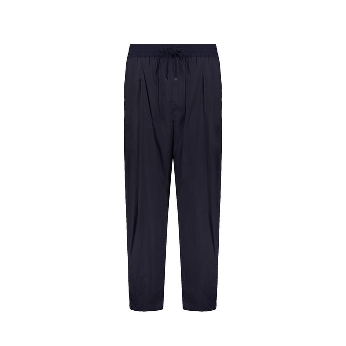Herno Elasticated Trousers Blue Elastane Polyamide