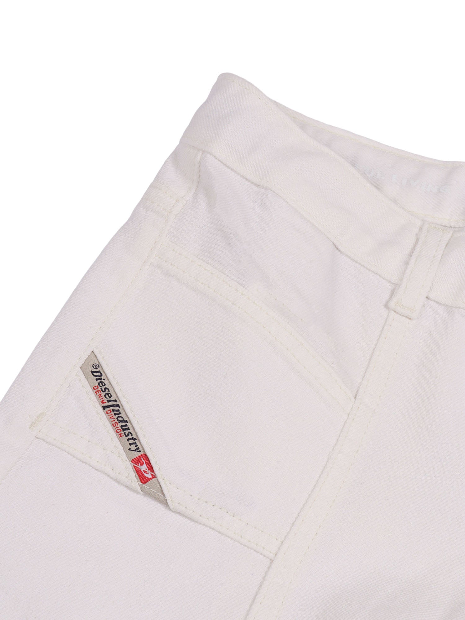 5 pockets White Cotton Jean