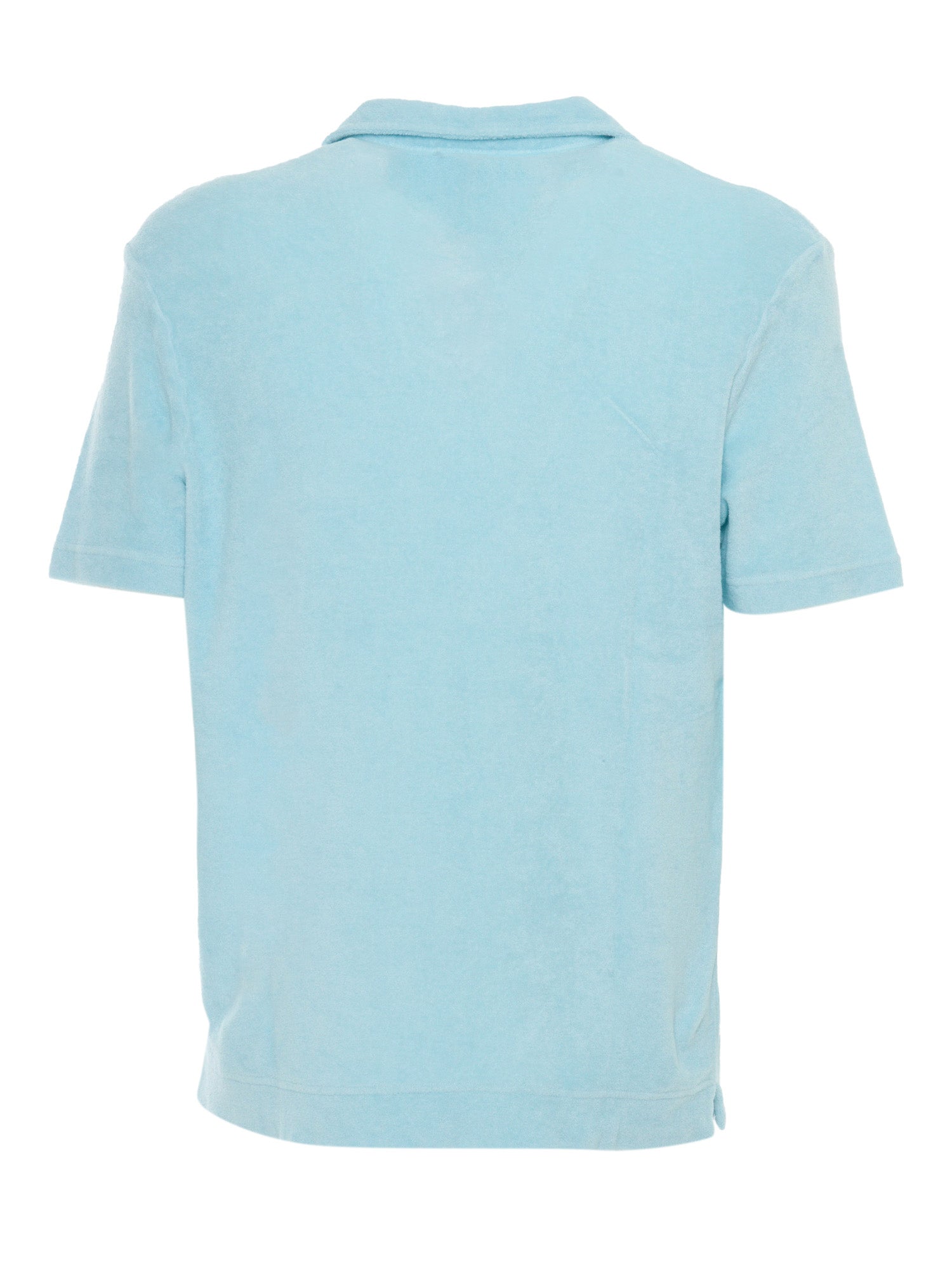 POLO S-S KNITTED MAN Light Blue Cotton Shirt