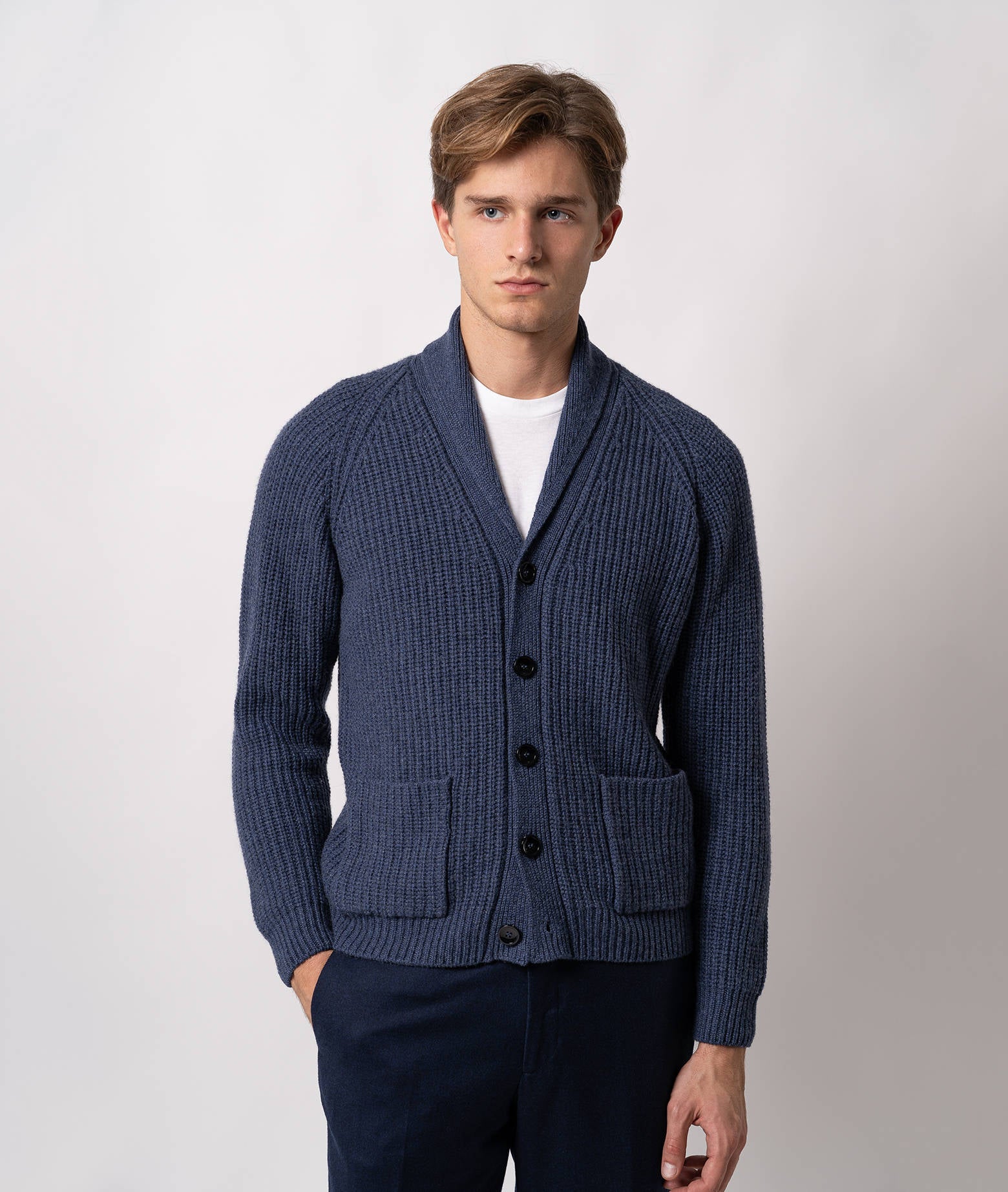 Cashmere Cardigan Innsbruck Blue Knitwear